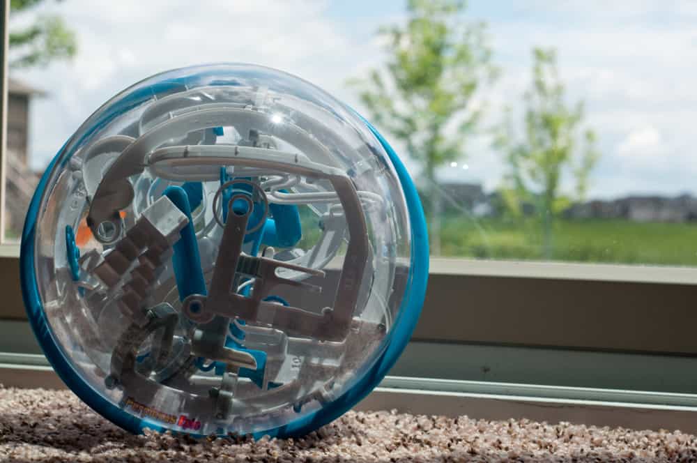 This is the Perplexus puzzle ball toy.