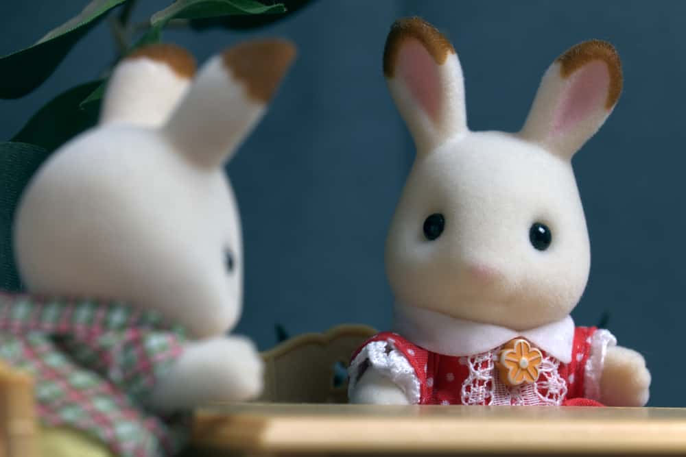 Calico Critter brother and sister miniature toys