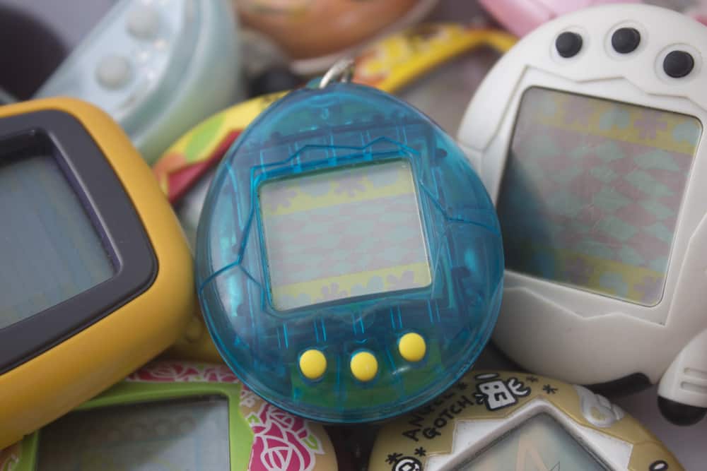 A pile of Tamagotchi virtual pets