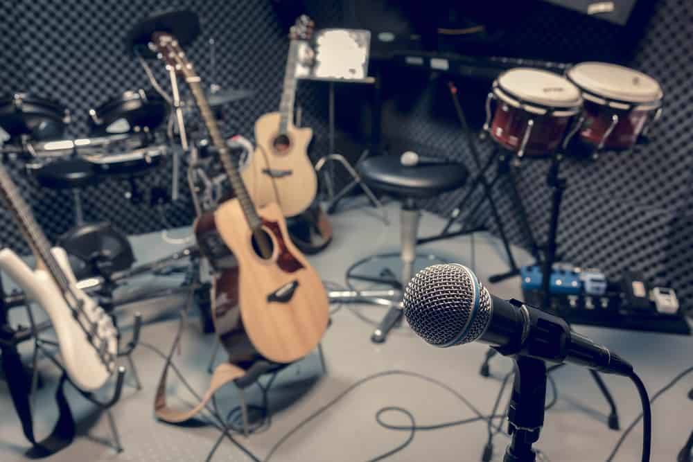 5 Extraordinary Types of Musical Instruments 1 A music studio filled with musical instruments.
