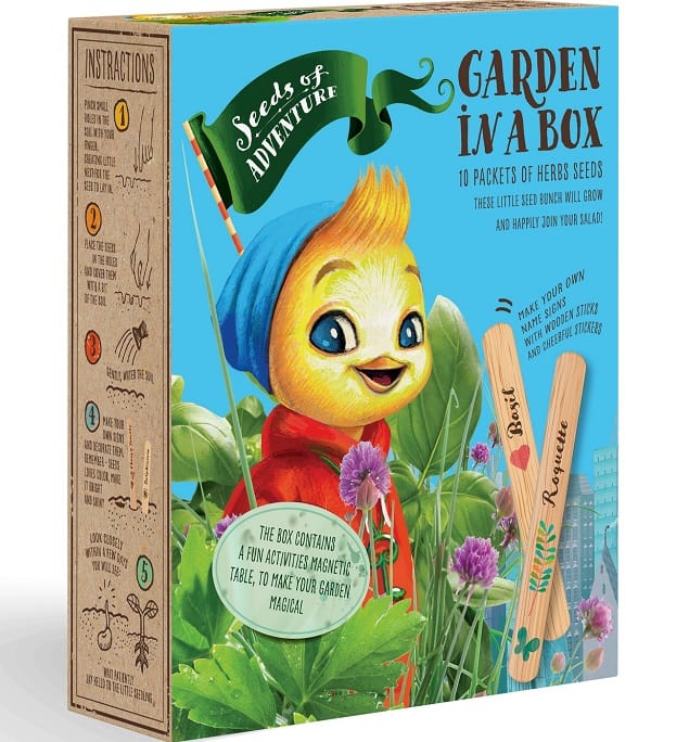 12 Cool Nature Toys for Kids Who Like to Play in Nature 4 The Herbs Seeds Garden in a box from Natural green Seeds.