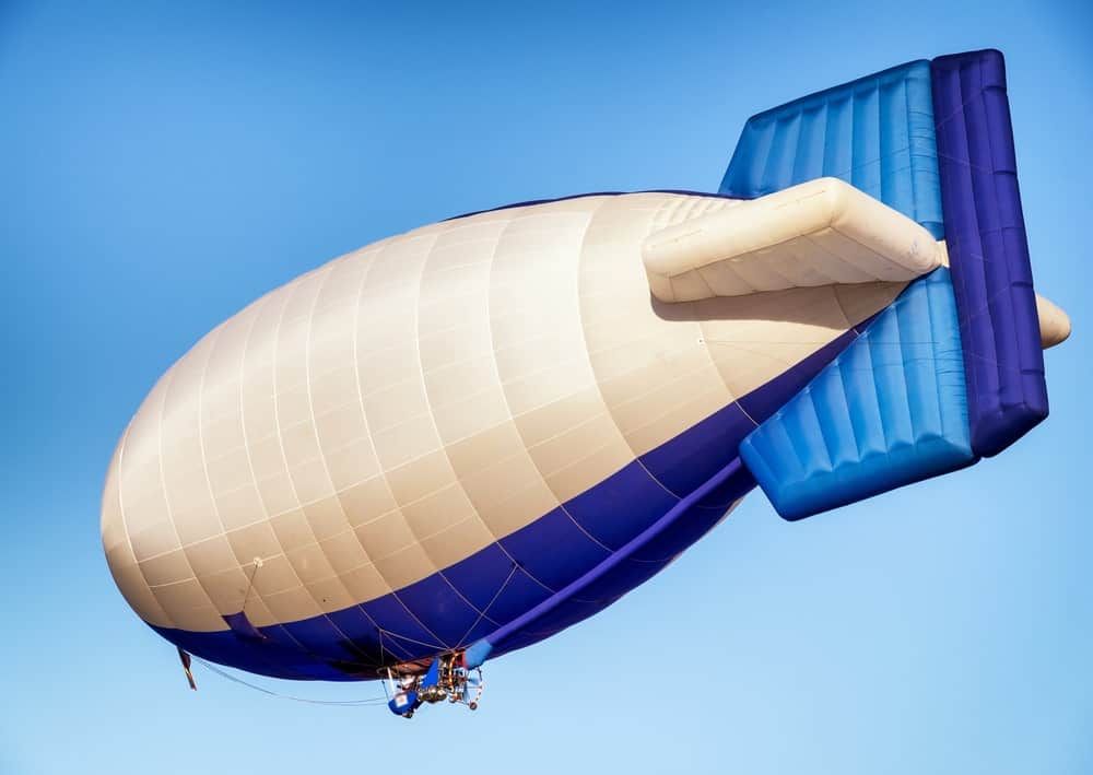 Airship balloon in the sky.
