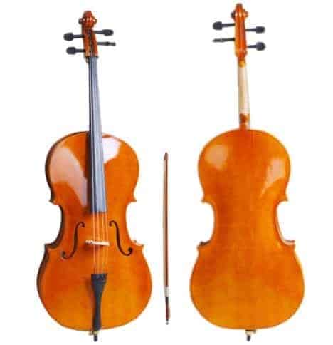 Professional Cello 4/4 Full Size BassWood Set with Bag+Bow+Rosin+Bridge