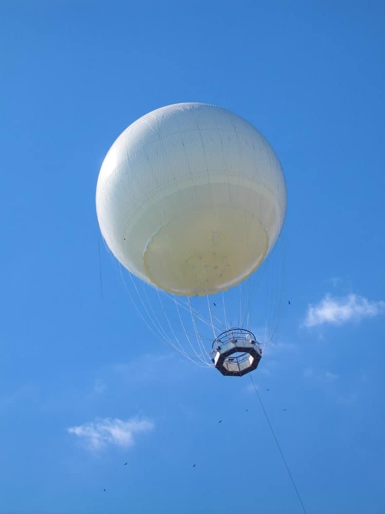 Research balloon in the sky.