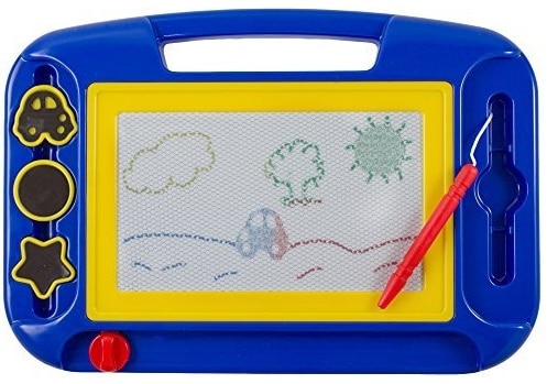 This is the Kidsthrill® Doodle Magnetic Drawing Board - Colorful Kids Writing Sketching Pad from Walmart.