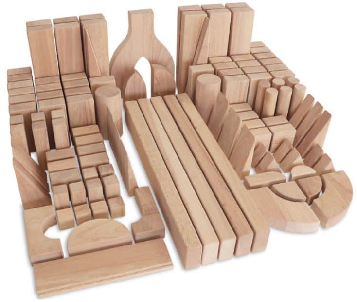 This is the Whitney Brothers Rubberwood 118 Piece Intermediate Block Set from Houzz.