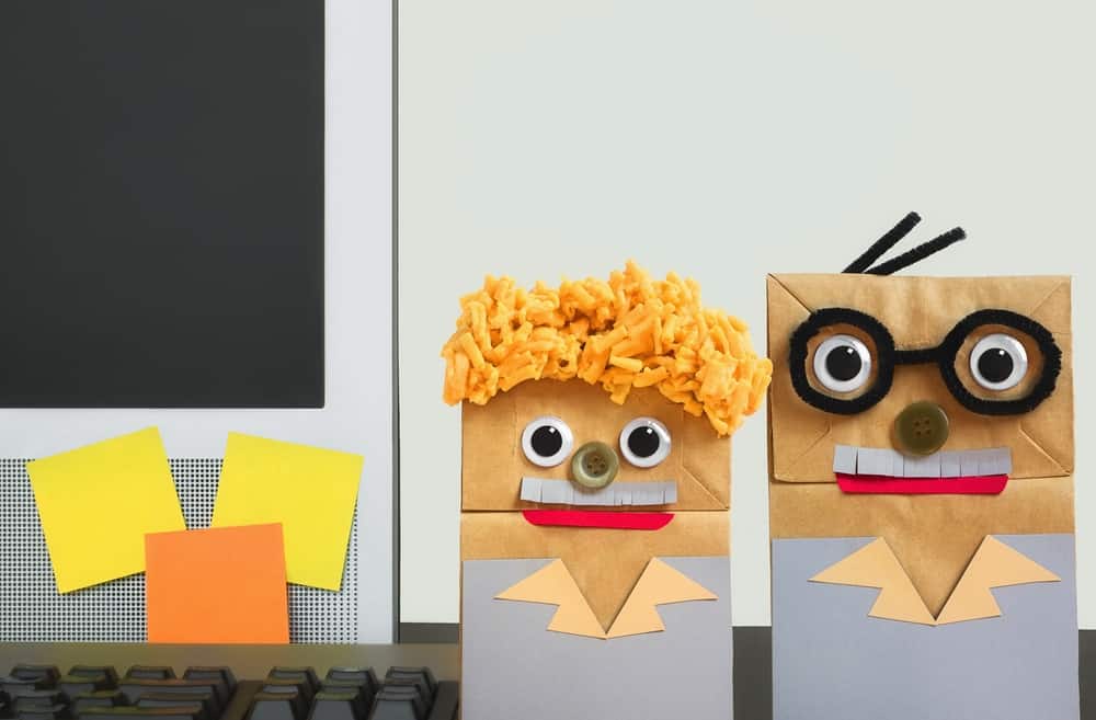 200 Best Indoor Activities for Kids 6 This is a close look at a paperbag puppet show.