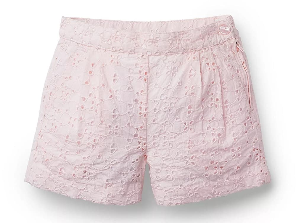 Hope & Henry Girls Rose Eyelet Pleat Short, Kids
