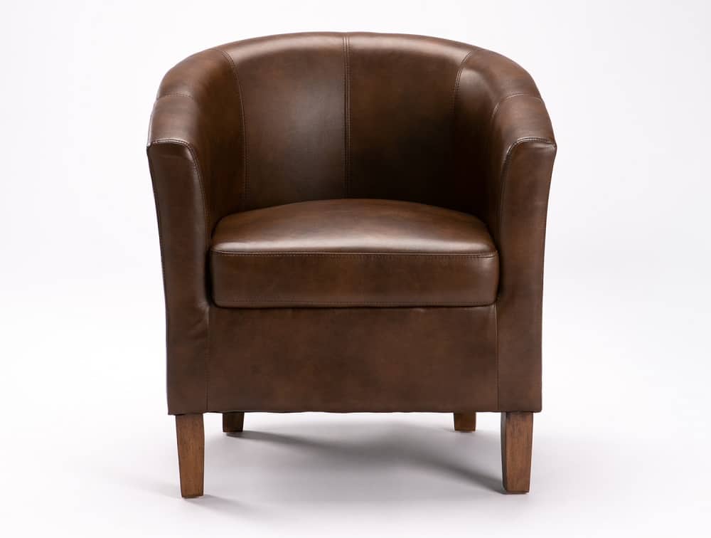 Kelly Leather Touch Tub Chair