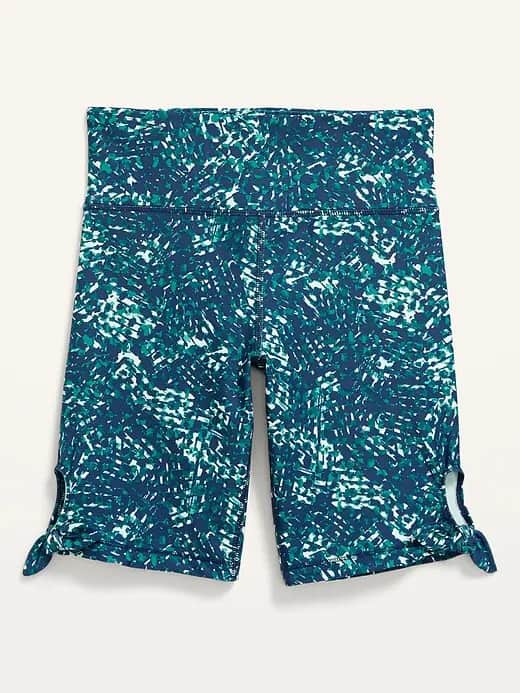 High-Waisted PowerSoft Side-Tie Biker Shorts for Girls