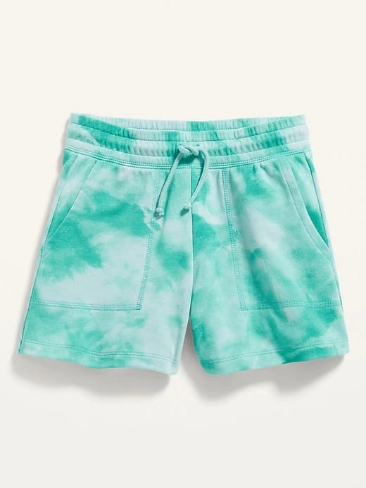 Vintage Printed Pocket Shorts for Girls