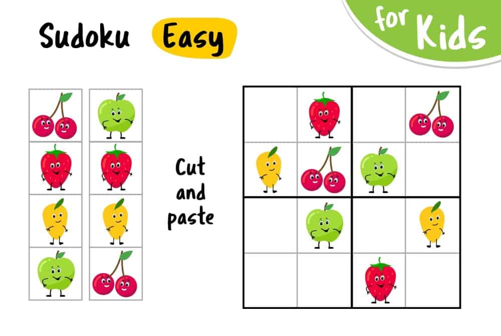 26 Popular Types of Puzzles for Kids 5 Sudoku kids game with answers.