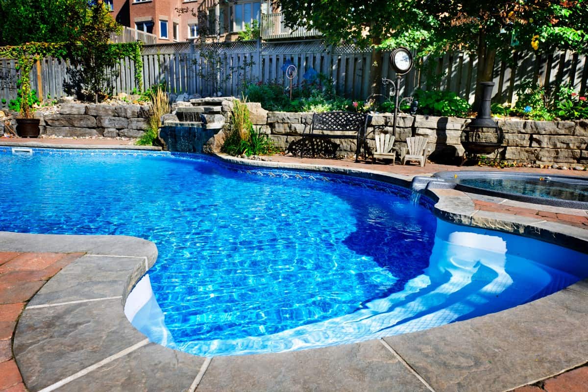 In-ground pool in the backyard.