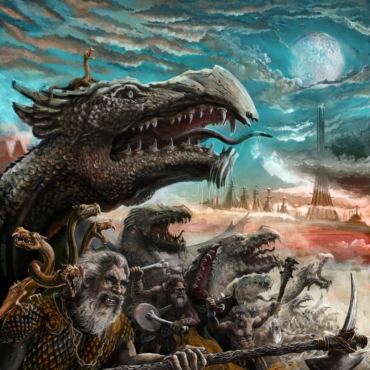 Gloom of Kilforth, with ancient people and mythical creatures.