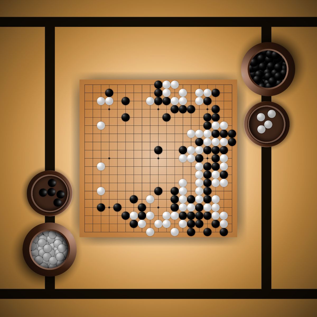 A vector of board game called Go.