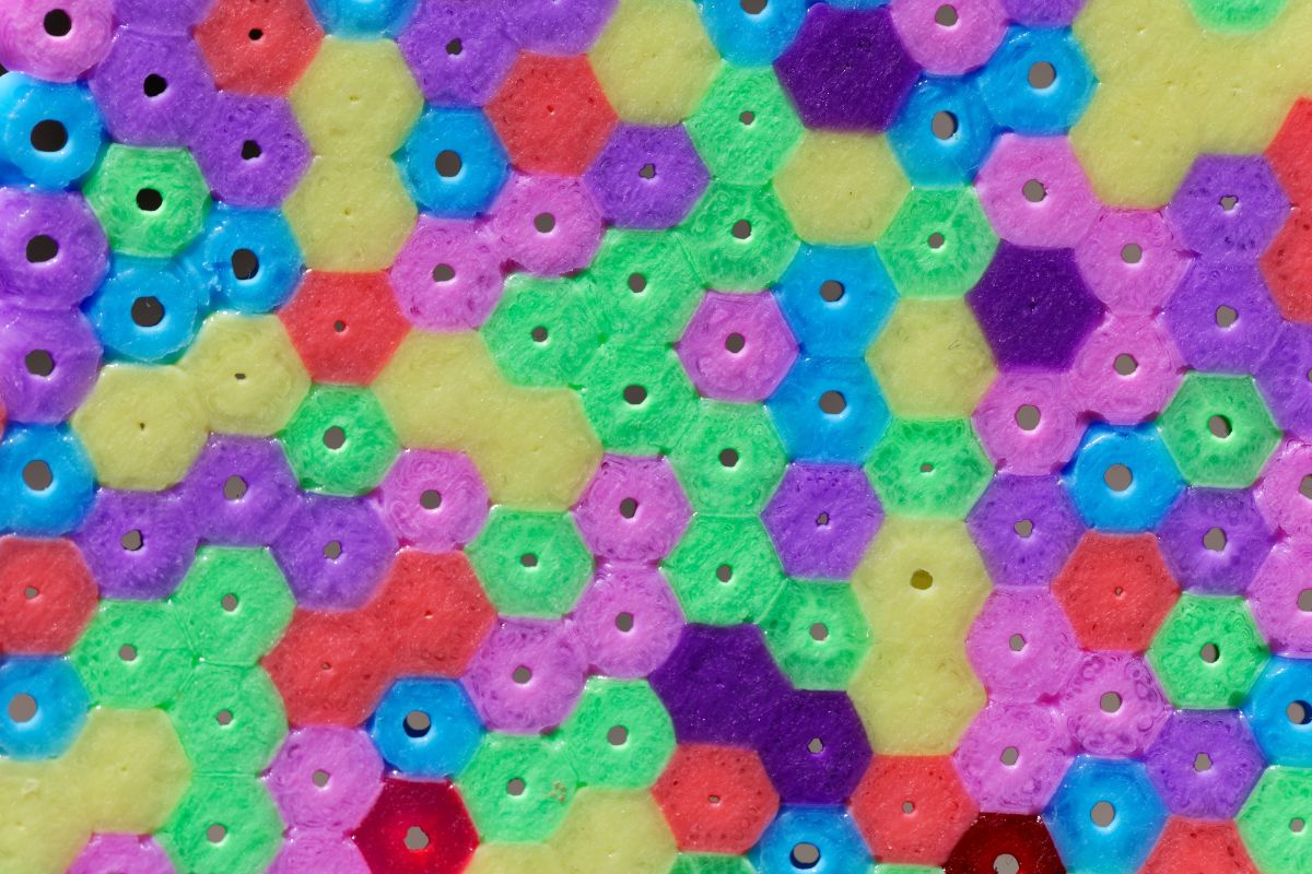 A mosaic of Perler/Fuse Beads.