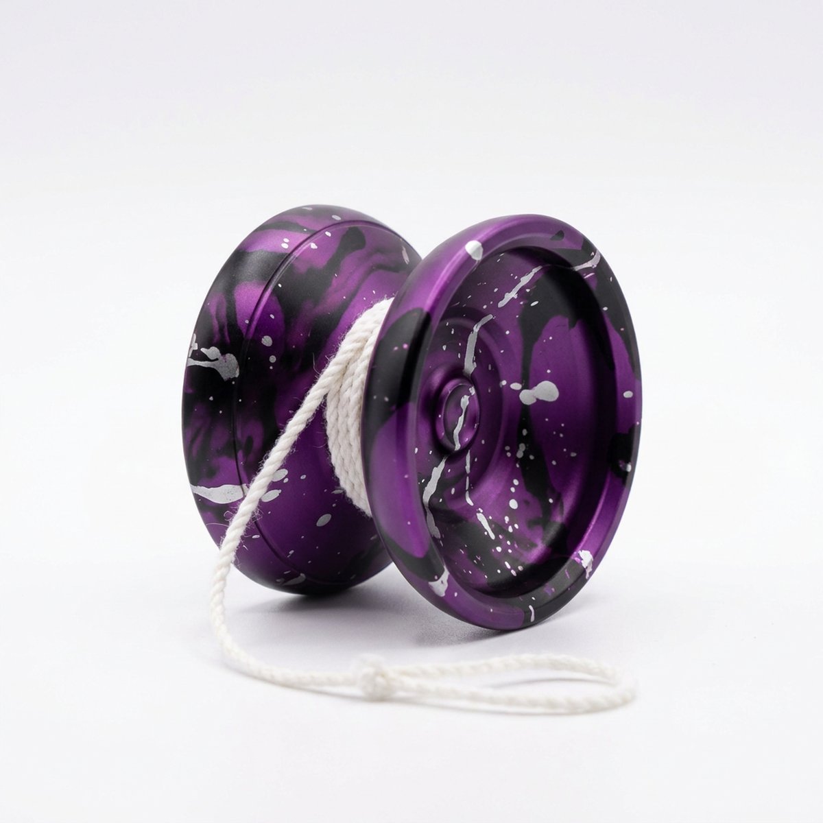 11 Popular Types of YoYos 2 purple and black metal trick yoyo with silver splash finish