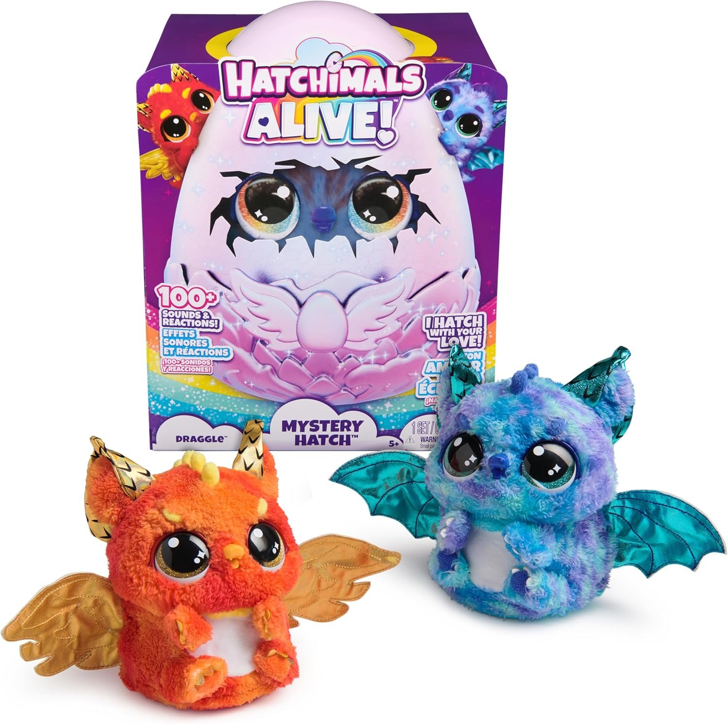 Hatchimals Alive Mystery Hatch Draggle surprise egg toy, the current 2024-era Hatchimals line from Spin Master.